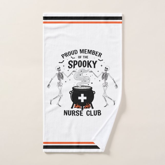 Fière membre du Club Éffrayant des infirmières (Serviette à main)