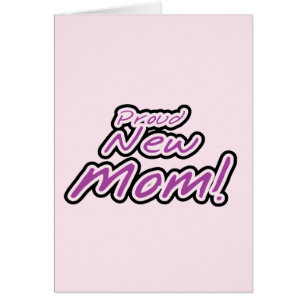 Fière nouvelle maman Purple Texte Tshirts et cadea