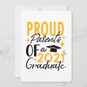Fiers parents d'un diplômé de 2021 Carte de voeux