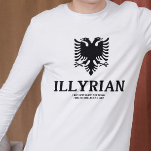 Fierté albanaise avec T-shirt drapeau albanais