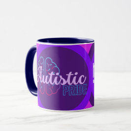 Fierté autistique Mug café Cerveau moderne
