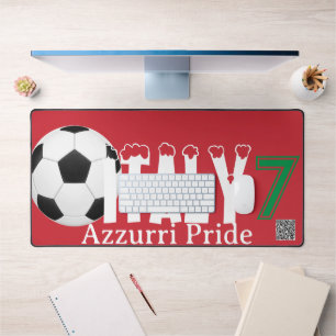 Fierté Azzurri Italie : Tapis de jeu personnalisé 