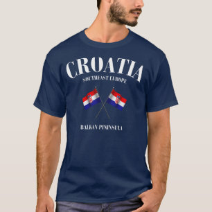 Fierté croate avec t-shirt drapeau croate élégant