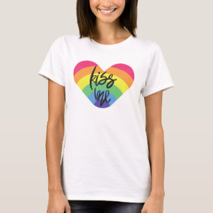 Fierté - embrasse-moi. L'amour est juste. T-shirt