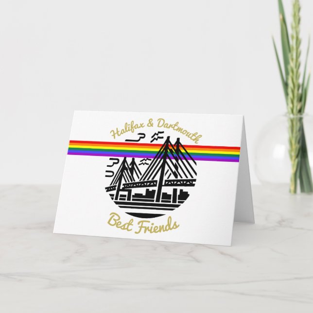 Fierté Halifax Dartmouth meilleurs amis carte de v (Devant)
