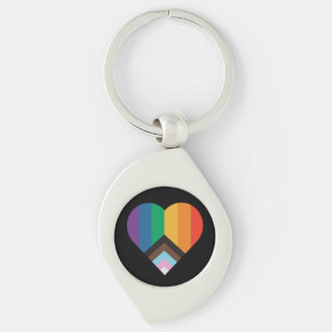 Fierté LGBT+ d'amour. Porte-clés drapeau arc-en-ci