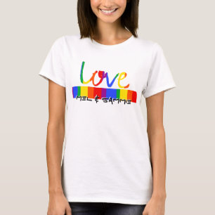 Fierté personnalisée T-shirt d'amour arc-en-ciel