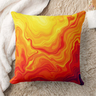 Fiery Abstrakt Flow Art Kissen