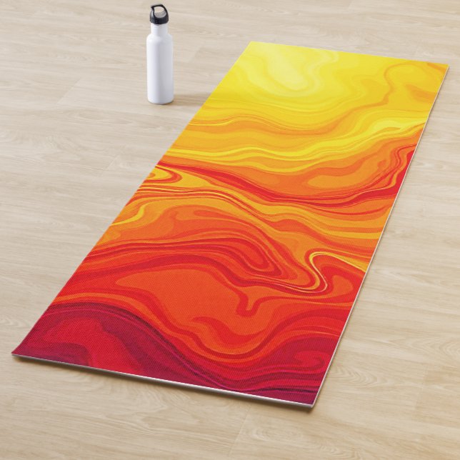 Fiery Abstrakt Flow Art Yogamatte (Beispiel)