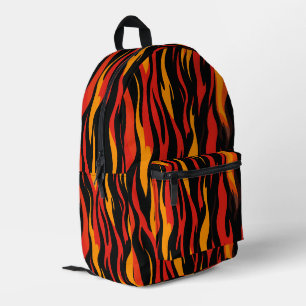 Fiery Abstrakt Pattern Bedruckter Rucksack