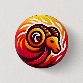 Fiery Aries Astrologie-Zeichen Button