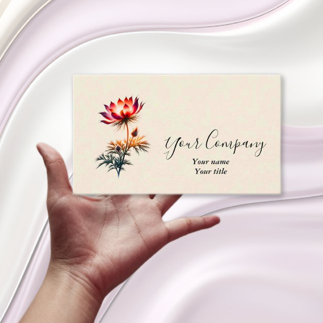 Fiery Bloom Business Card Visitenkarte (Von Creator hochgeladen)