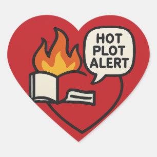 Fiery Book Sticker - Fett Literatur & Fantasie