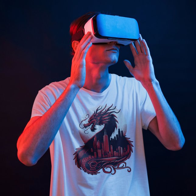 Fiery Chicago Dragon - Mondneues Jahr 2024 T-Shirt (Von Creator hochgeladen)