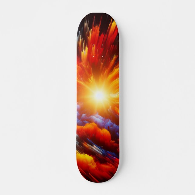 Fiery Cosmic Explosion Skateboard (Vorne)