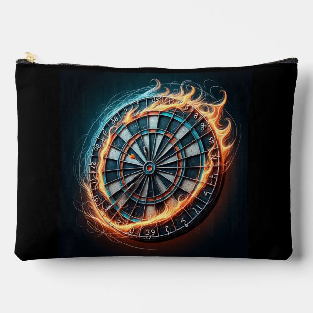 Fiery Dartboard mit Bullseye Explosion Zubehörtasche (Vorderseite)