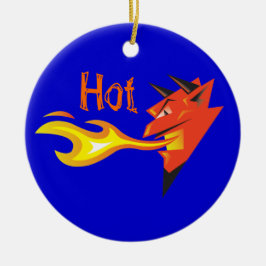 Fiery Devil's Head Door Hanger Keramik Ornament