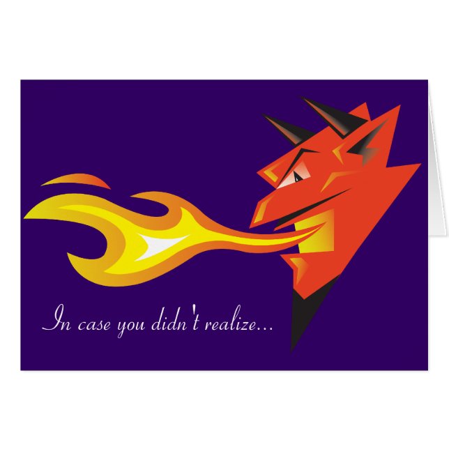 Fiery Devil's Head "Für den Fall, dass du es nicht (Vorderseite (Horizontal))