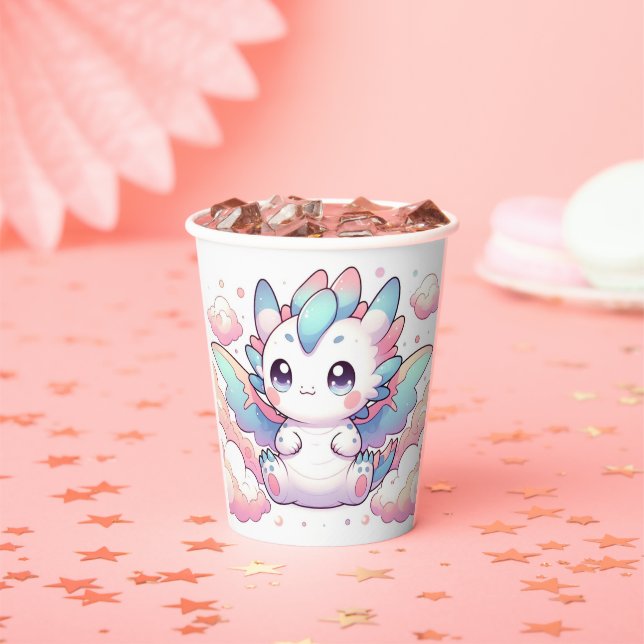 Fiery Dragon Baby Shower Pappbecher (Insitu)