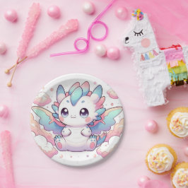 Fiery Dragon Baby Shower Pappteller