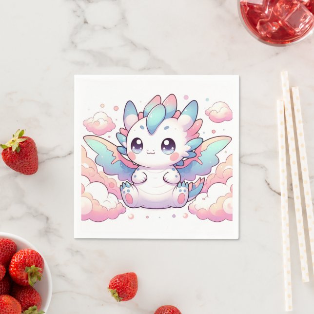 Fiery Dragon Baby Shower Serviette (Beispiel)