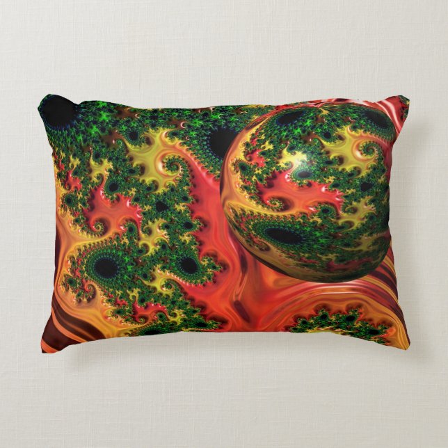 Fiery Elegance - Eine Studie in Complexity Pillow Dekokissen (Vorderseite)