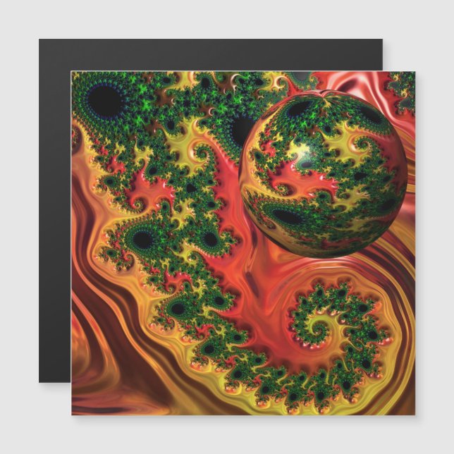 Fiery Elegance - Eine Studie zur Complexity Card Magnetkarte (Vorne/Hinten)