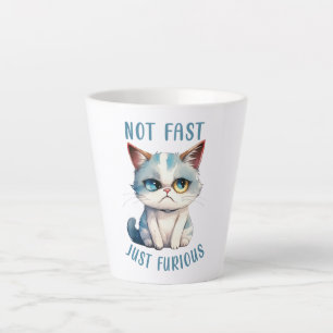 Fiery Feline Spirit - Sassy Angry Cat Design Milchtasse