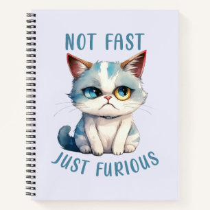 Fiery Feline Spirit - Sassy Angry Cat Design Notizbuch