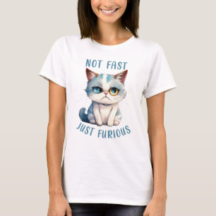 Fiery Feline Spirit - Sassy Angry Cat Design T-Shirt