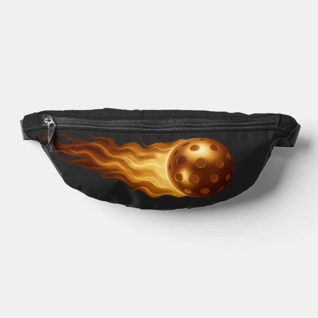 Fiery Golden Flames - Pickleball Player Life Black (Poser)