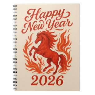 Fiery Horse 2026 Notizblock