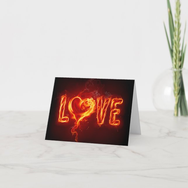 Fiery Liebe Feiertagskarte (Vorderseite)