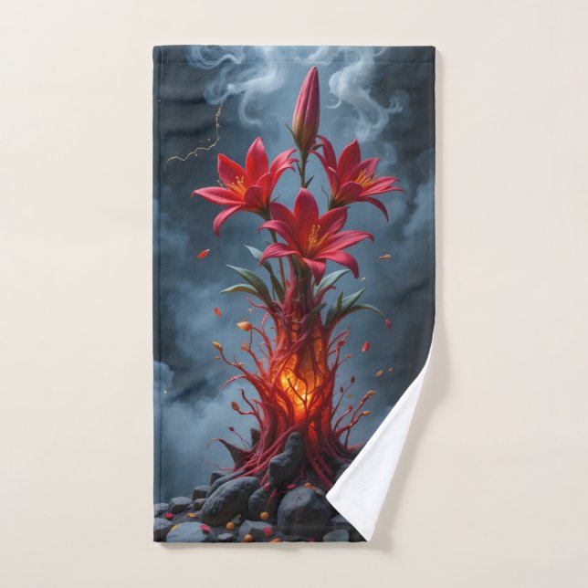 Fiery Lily Fantasy Handtuch (Handtuch)