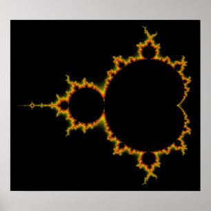 Fiery Mandelbrot Set Poster