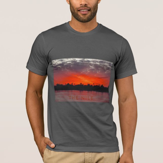 Fiery Nile River Sunset T - Shirt (Vorderseite)