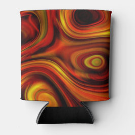 Fiery Orange und Yellow Pattern Dosenkühler