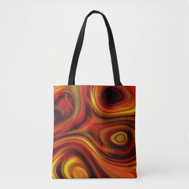 Fiery Orange und Yellow Pattern Tasche (Vorderseite)