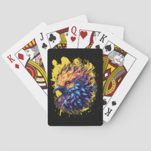 Fiery Phoenix Bird Art Spielkarten