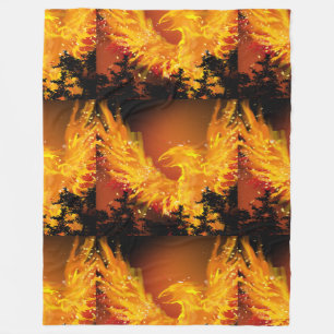Fiery Phoenix Blanket Fleecedecke