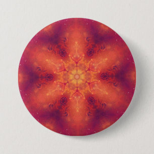 Fiery Phoenix Burning Snowflake Button
