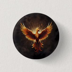 Fiery Phoenix Cushion Button