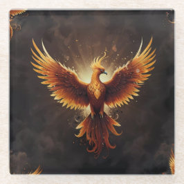 Fiery Phoenix Cushion Glasuntersetzer