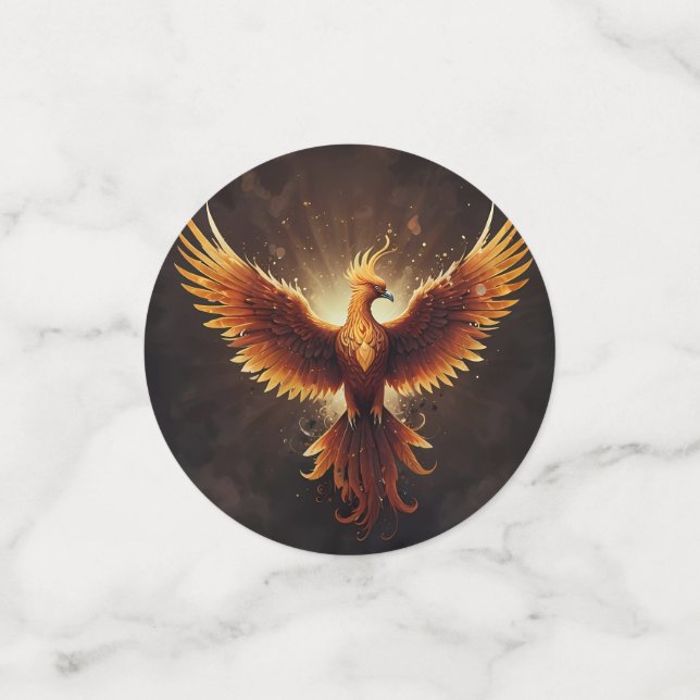 Fiery Phoenix Cushion Konfetti (Klein Vorderseite)