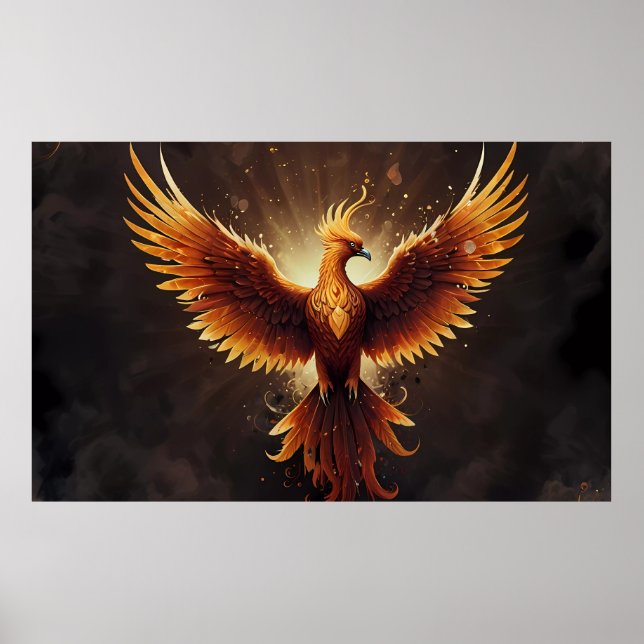 Fiery Phoenix Cushion Poster (Vorne)