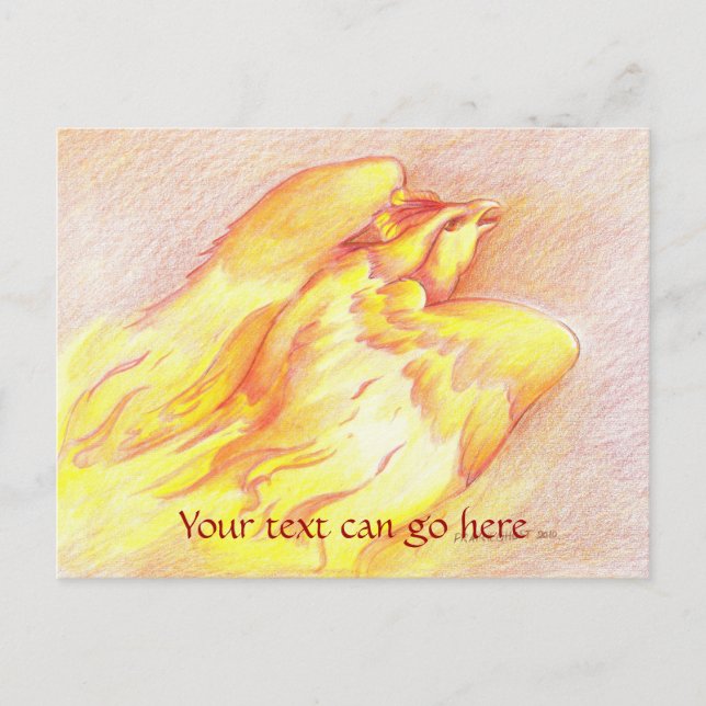 Fiery Phoenix Postcard Postkarte (Vorderseite)