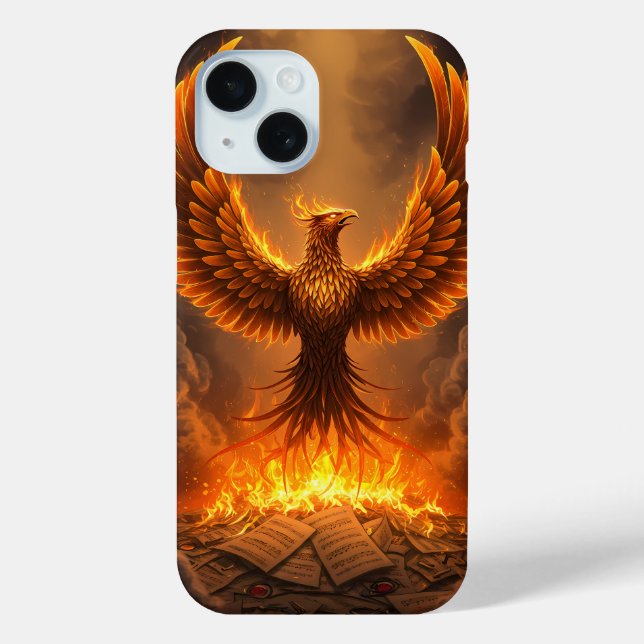 Fiery Phoenix Rising Case-Mate iPhone Hülle (Rückseite)