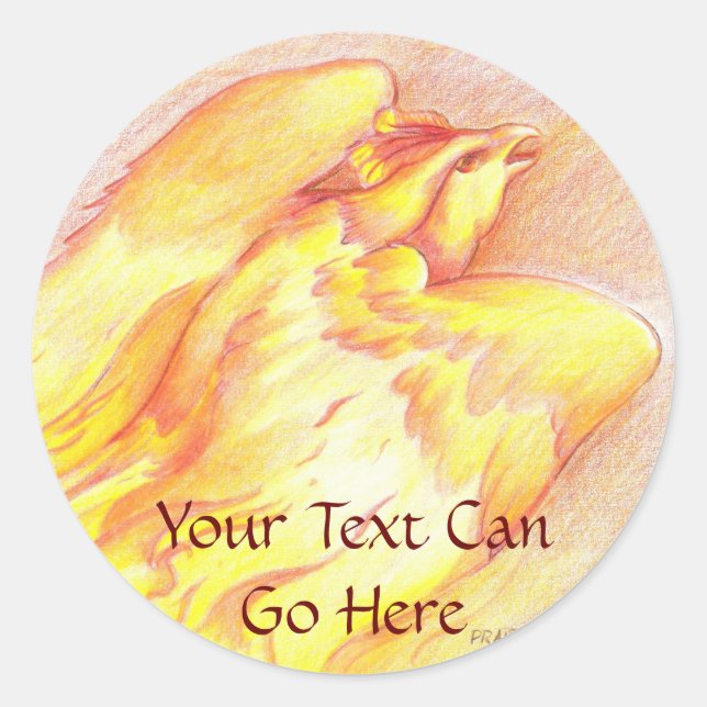 Fiery Phoenix Stickers (Vorderseite)