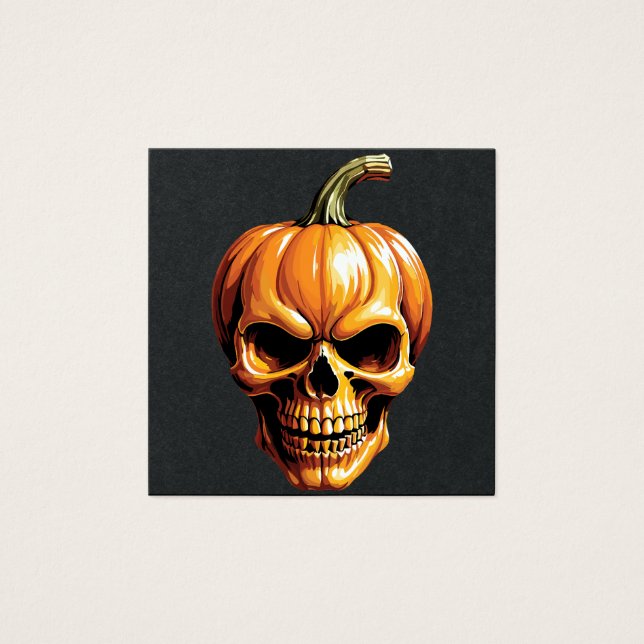Fiery Pumpkin Skull für Halloween (Vorderseite)