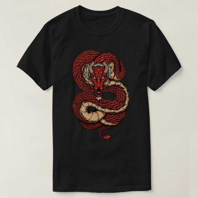 Fiery Red Dragon T-Shirt (Design vorne)